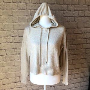 American Eagle Cream Color Hooded sweater size XS